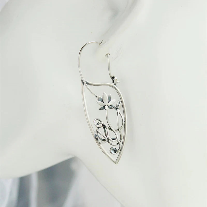 Sterling Silver Lotus Flower kõrvarõngad